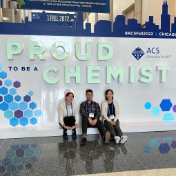 students photographed at a conference they attended together