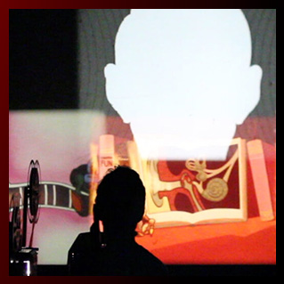 Image of film screeening by Roger Beebe