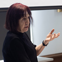 Photo of Rita Felski giving a lecture