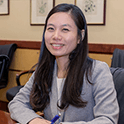PHD student smiling