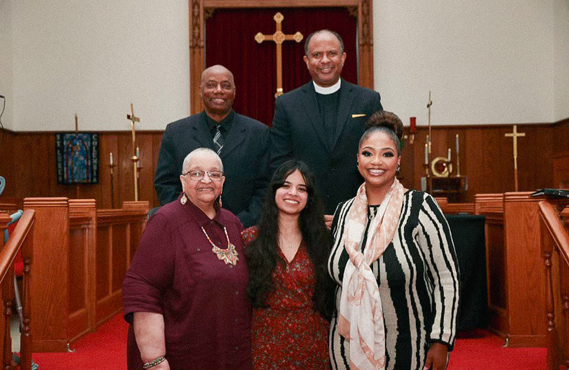 Group photo in a church