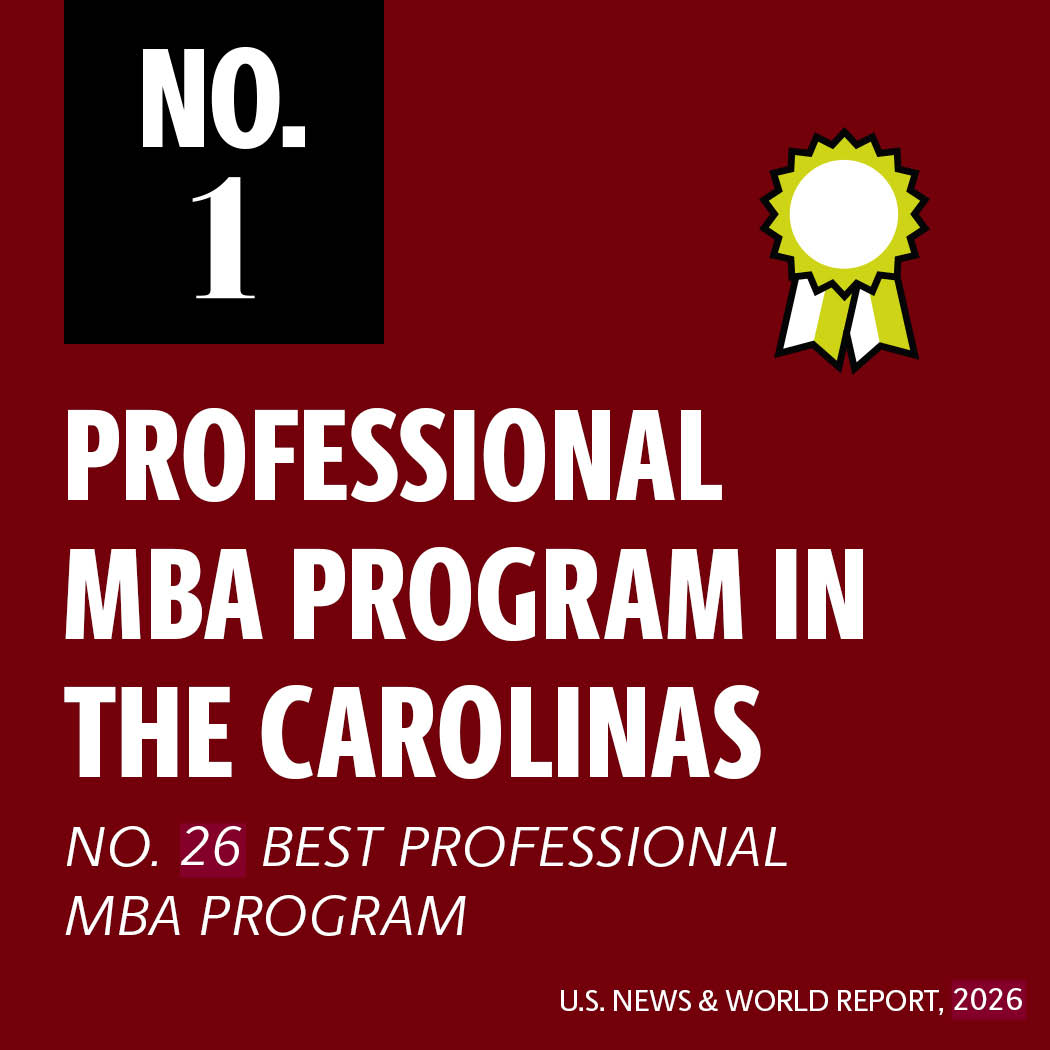 No. 1 PMBA in SC and 26 in the nation. U.S. News & World Report 2026